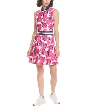 Stella Parker Pleated Skirt Polo Dress - Pink