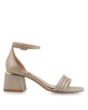 Exe' Carmen Low Heel Sandal - Metallic