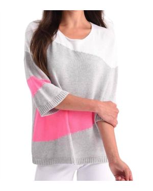Angel Abstract 3/4 Sleeve Sweater - Gray