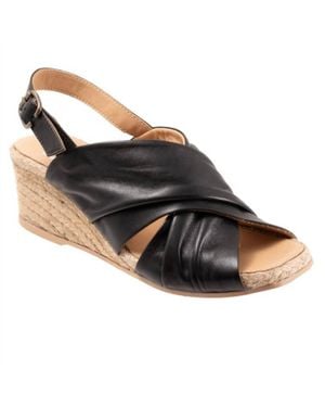 BUENO Jasmin Wedge Sandals - Black