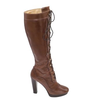 Michael Kors Roslyn Lace Up Boots - Brown