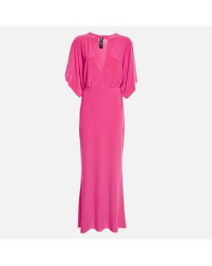 Norma Kamali Stretch Jersey Obie Maxi Dress - Pink