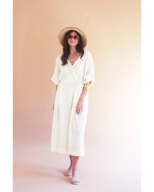 KALALOU Drawstring Waist Jumper-Cotton - Pink