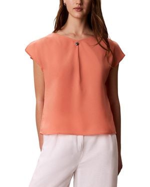 Calvin Klein Pleat Top - Orange