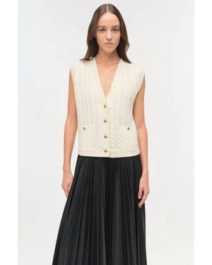 Jonathan Simkhai Perrie Cashmere Vest - White