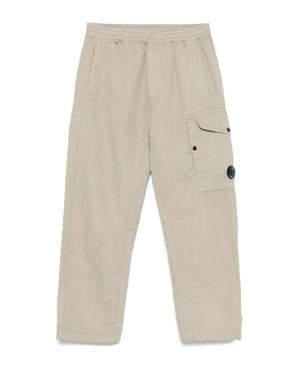 C.P. Company Regular Fit Cotton Linen Pants - Natural