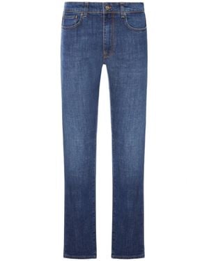Incotex Classic Straight-Leg Denim Jeans With Timeless Appeal - Blue