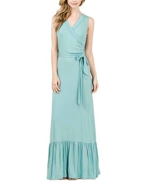 7Th Ray Sleeveless Belted Maxi Dress - Blue