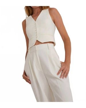 FAVORITE DAUGHTER Favorite Slim Fit Vest - White