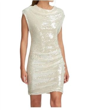 Vine & Love Shirred Sequin Dress - Natural