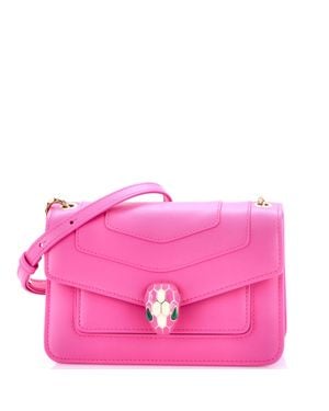 BVLGARI Serpenti Forever Shoulder Bag Leather Mini - Pink