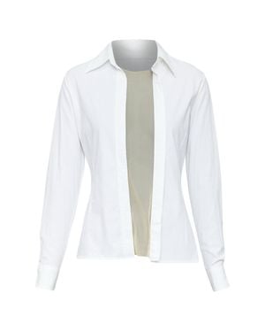 Maison Margiela Sheer Panel Deconstructed Blouse - White