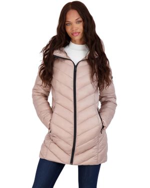$398 BCBG MAX AZRIA HOODED QUILTED PUFFER JACKET COAT XS
