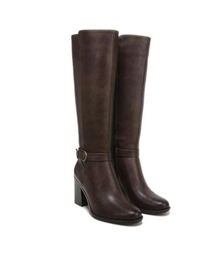 Naturalizer Joslynn M Dark Faux Leather Riding Boots Lion1066 - Brown