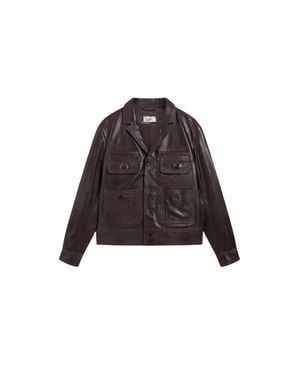 Pence Romeo Mahogany Leather Jacket - Brown
