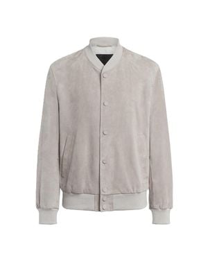Dondup Soft Suede Jacket And Relaxed Fit - Gray