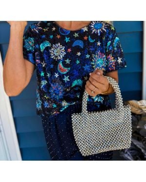 Sincerely Ours London Cosmic Sequins Top - Blue