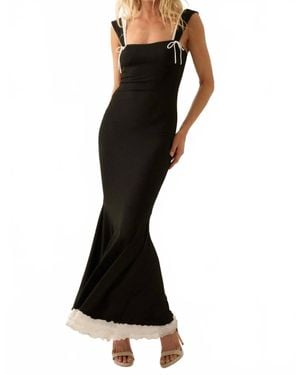 Promesa Rayna Ribbed Knit Maxi Dress - Black
