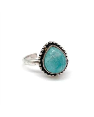 Anju Amazonite Stone Ring - Blue