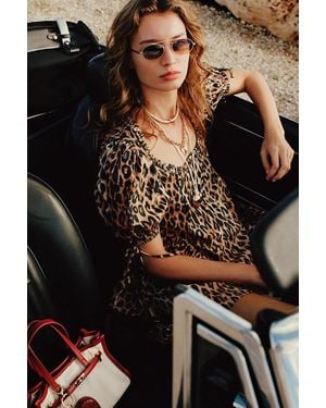 I-SEA Slim Mixed Metal Sunglasses - Black