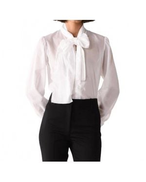 CISSA Bow Tie Blouse - White