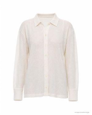 ATOMOFACTORY Ivory Linen Blend Shirt - White