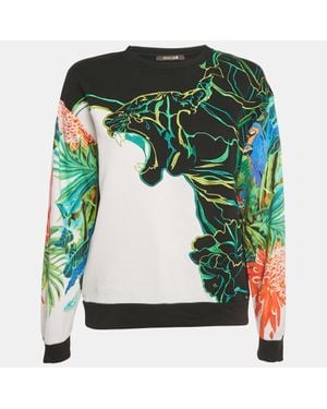 Roberto Cavalli Printed Cotton Sweatshirt - Green