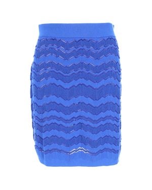 Missoni Zig-Zag Patterned Mini Skirt - Blue