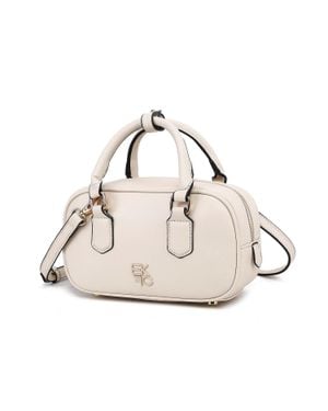 MKF Collection by Mia K Vesper Satchel Bag Vegan Leather Shoulder Bag Handbag Purse By Mia K - White