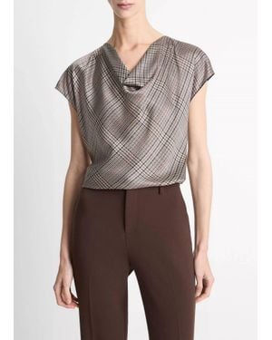 Vince Cowl Neck Blouse - Gray