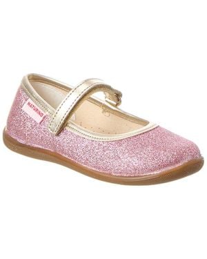 Naturino Pavia 2 Glitter Leather Flat - Pink