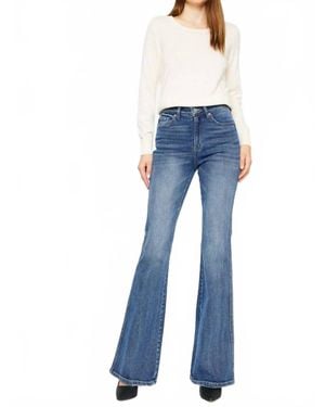 Kancan High Rise Flare Jeans - Blue