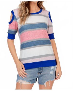 shop basic Cold Shoulder Half Sleeve - Blue