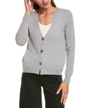Philosophy Split V-Neck Cashmere Cardigan - Gray