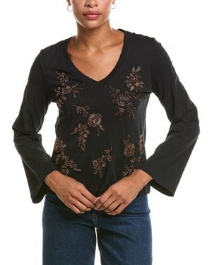 Johnny Was Petite Kimono Sleeve T-Shirt - Black