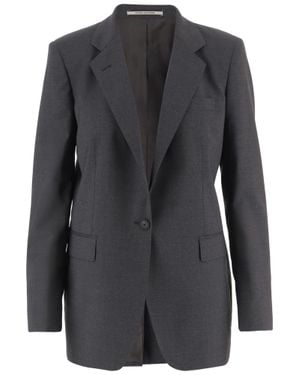 Tagliatore Structured Stretch Wool Jacket - Gray