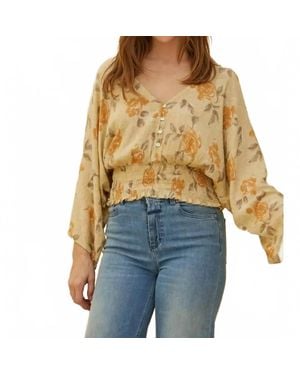 By Together By Chance Smocked Top - Blue