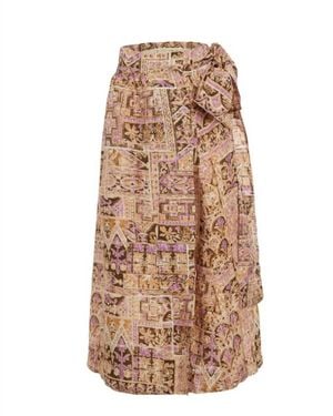 Marie Oliver Estine Wrap Skirt - Natural