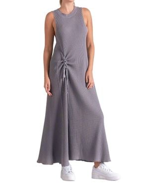 Elan Maxi Sleeveless Cinched Waist Dress - Purple