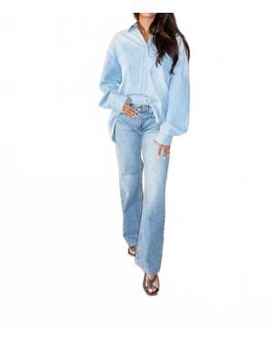 Just Black Denim Easy Does It Straight Jeans - Blue