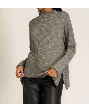 Project Social T Sea Of Love Seamed Long Sleeve Top - Gray