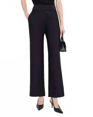 Brandon Maxwell Phoenix Low Rise Trouser - Blue