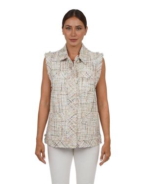 Love Token Tasha Sleeveless Jacket - White
