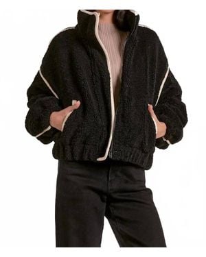 Elan Slate Sherpa Bomber Jacket - Black