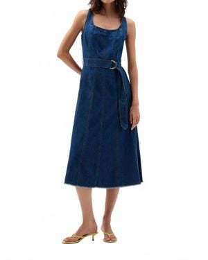 Joseph Ribkoff Fit And Flare Midi Dress - Blue