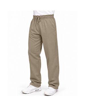 Base Supply Wide Leg Open Bottom Lounge Sweatpants (S-3Xl) - Gray