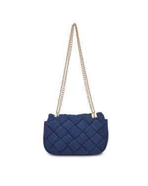 Urban Expressions Giselle Woven Crossbody Bag - Blue