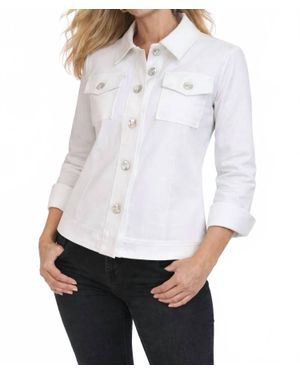 J'Envie/Eli Charleston Denim-Style Jacket - White