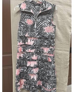 Tango Mango Tiered Ruffle Dress - Gray
