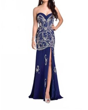 Karishma Creations Strapless Maxi Dress - Blue